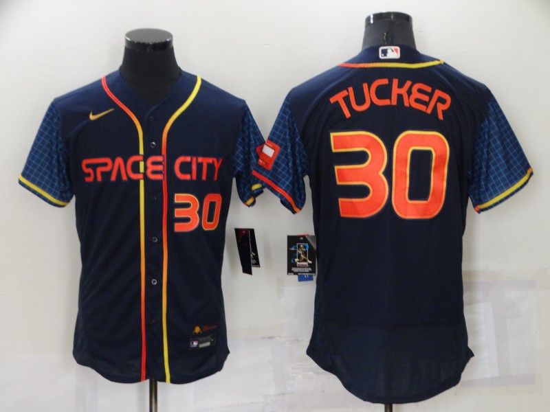 Men's Houston Astros #30 Kyle Tucker 2022 Navy City Connect Flex Base Stitched Baseball Jersey Men's Houston Astros #30 Kyle Tucker 2022 Navy City Connect Flex Base Stitched Baseball Jersey